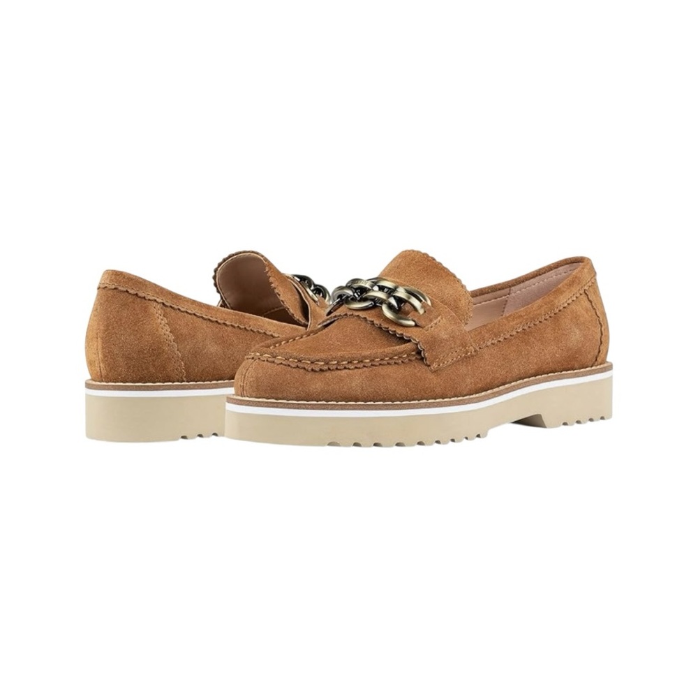 NYDJ Suede Owen Chain Loafers Size 7.5 - Brand New with Box - Women’s Shoes
